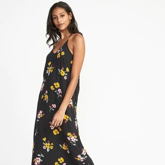 Old Navy Printed V-Neck Maxi Shift Dress New - Picture 2 of 5